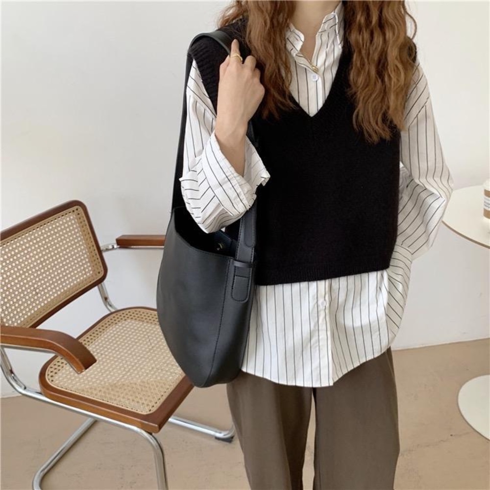 Vintage Gray Wool Sweater Vest M